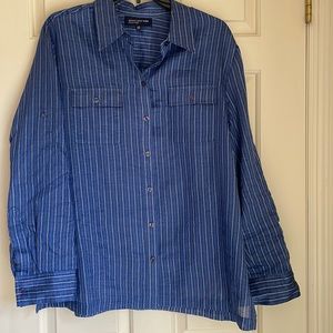 Jones, New York, long, sleeved, button-down shirt. Size large.